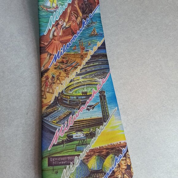 Vintage Ralph Marlin Original Milwaukee Tie - Picture 4 of 4